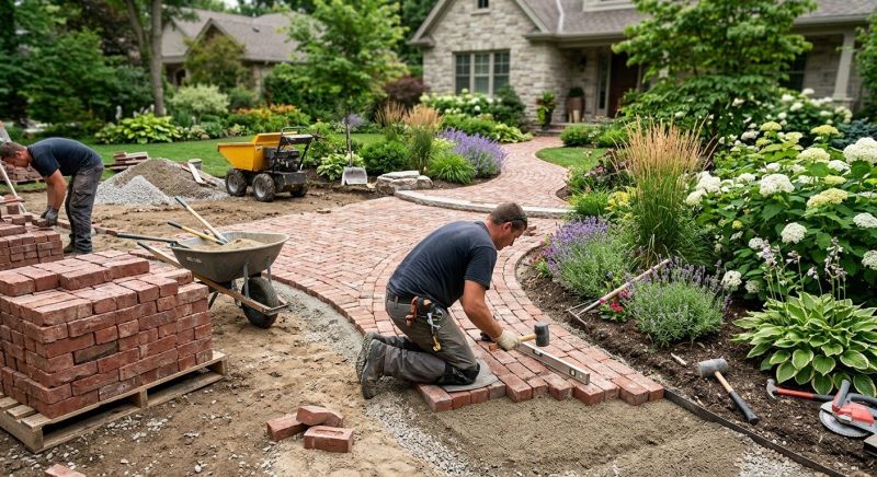 Brick Hardscape Installation in Burlington, VT
