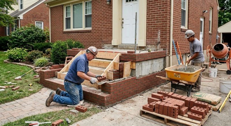 Brick Stairs Installation in Fairfield County, CT
