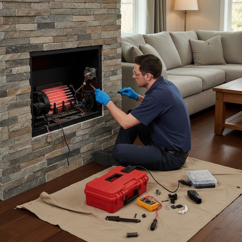 Stone Fireplace Installation