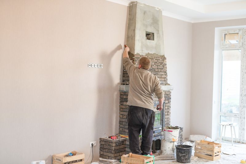 Stone Fireplace Installation