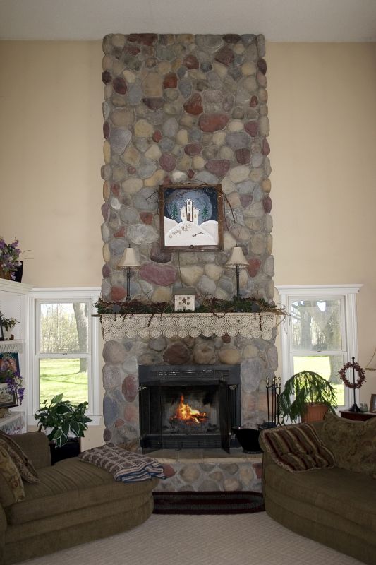 Stone Fireplace Installation
