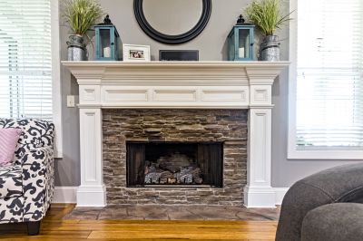 Stone Fireplace Installation