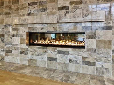 Stone Fireplace Installation